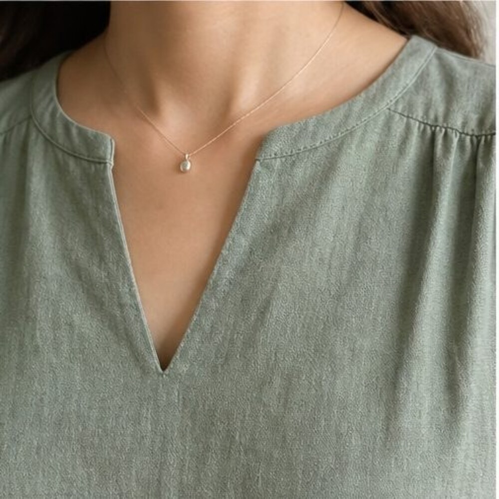 Sage Button Blouse - Picture 4 of 6